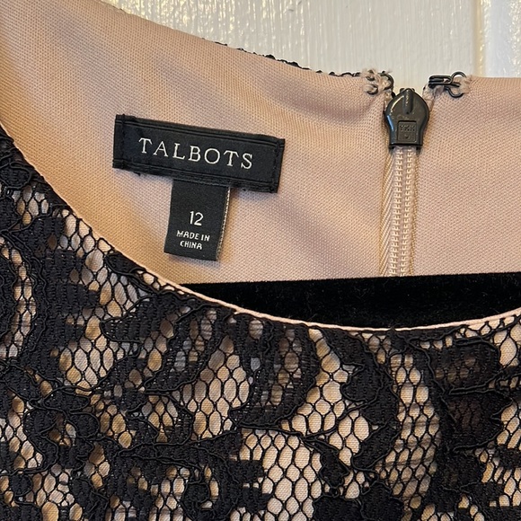 Beautiful black lace formal dress, Talbots, size 12 - Picture 2 of 6